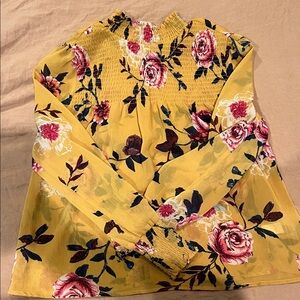 Living Doll Yellow Floral Blouse